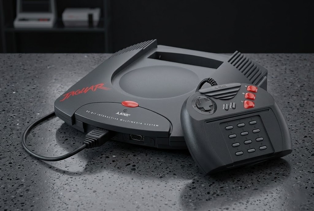 Игровая консоль Atari Jaguar с картриджем