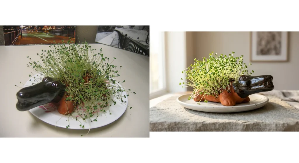 Фигурка Chia Pet с проросшей зеленью